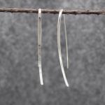 WaterFall Sterling Silver Earrings With High Polished Silver Finish | French Wire Silver Earrings