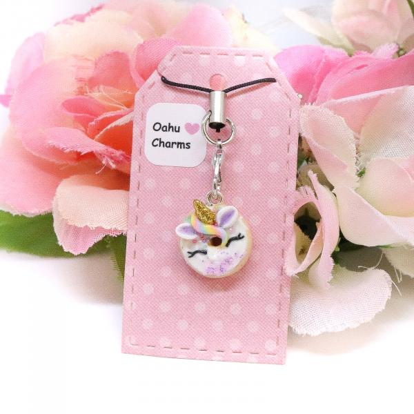 Unicorn Donut Polymer Clay Charm (2 styles available) picture