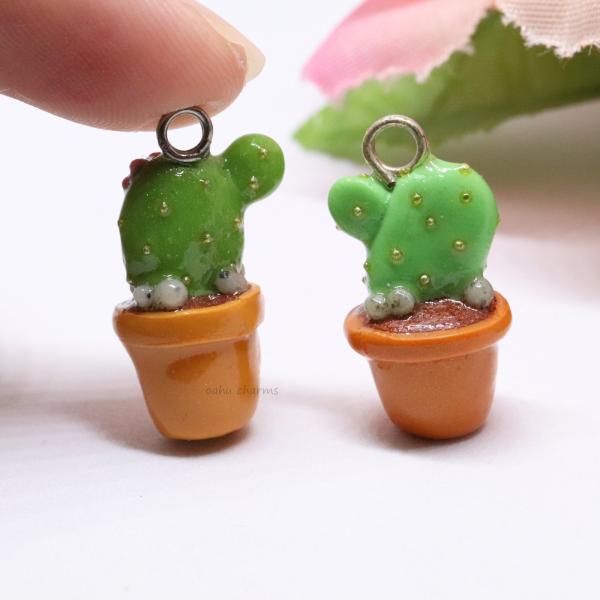 Kawaii Cactus Polymer Clay Charm (2 styles available) picture
