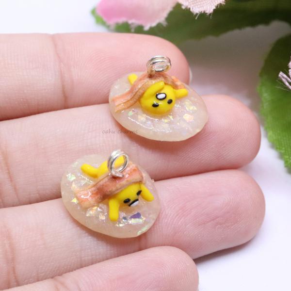 Glitter Gudetama Polymer Clay Charm picture