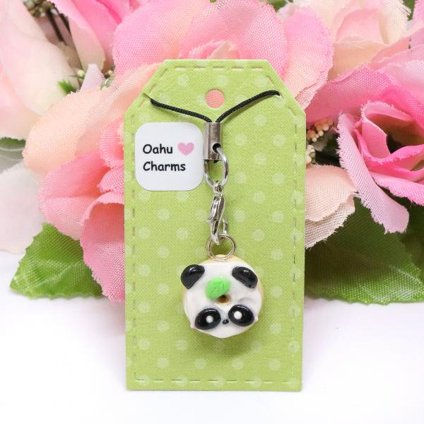 Panda Donut Polymer Clay Charm