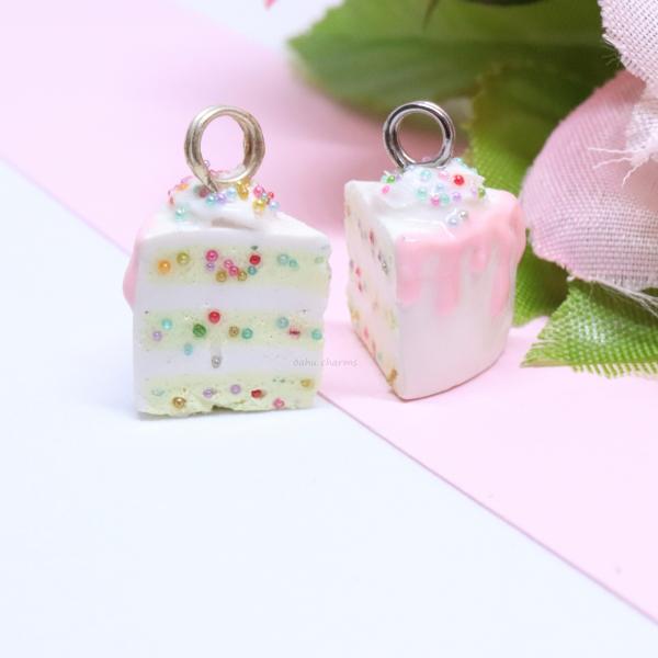Birthday Sprinkle Cake Polymer Clay Charm picture
