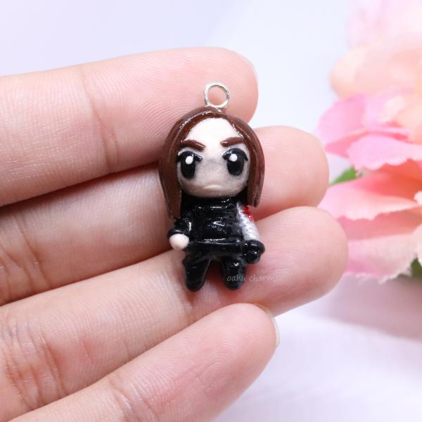 Winter Soldier Inspired Polymer Clay Charm picture