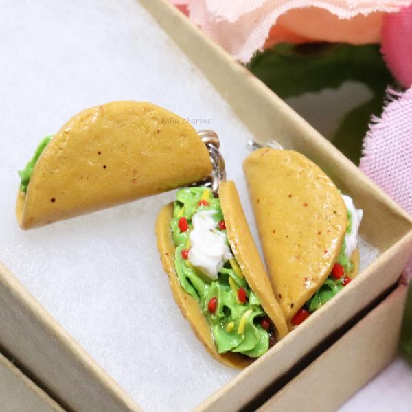 Taco Polymer Clay Charm picture