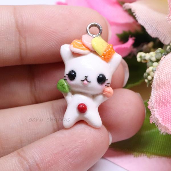 Sushi Kitty Polymer Clay Charm picture