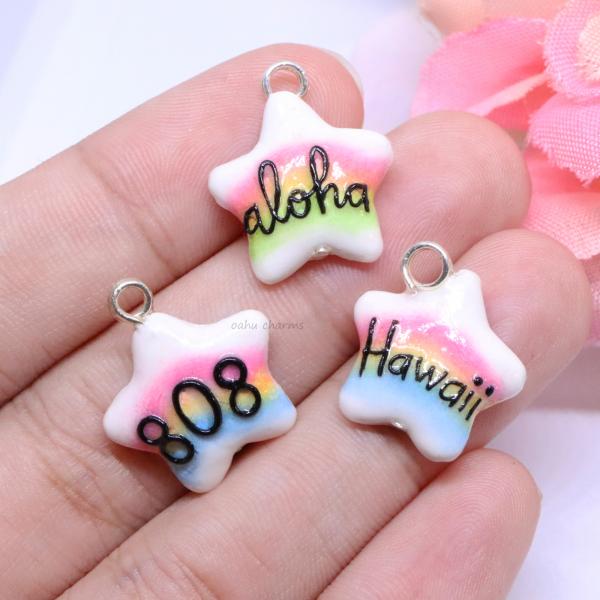 Hawaii Themed Star Polymer Clay Charm (3 options available) picture