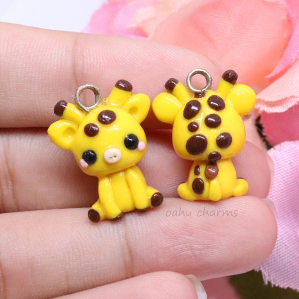 Giraffe Polymer Clay Charm picture