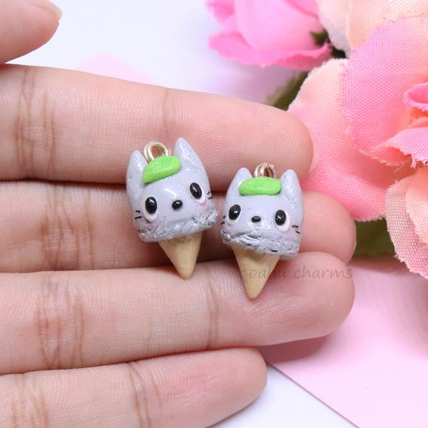 Totoro Ice Cream Polymer Clay Charm