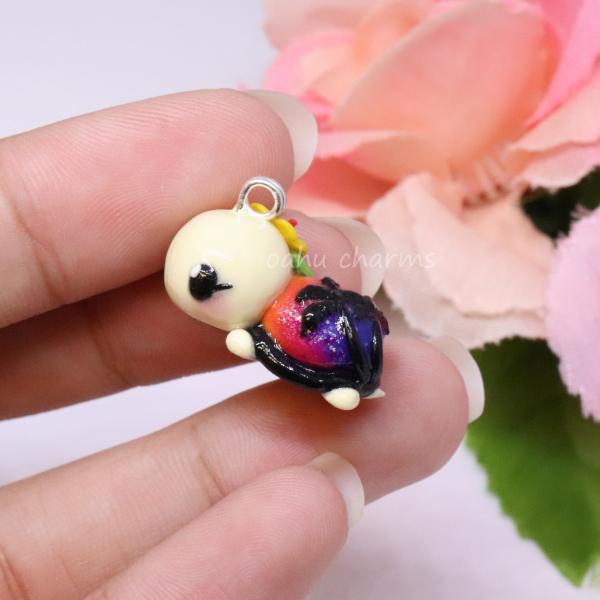 Sunset Turtle Polymer Clay Charms picture