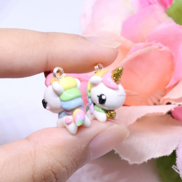 Pastel Rainbow Unicorn Polymer Clay Charm (6 styles available) picture