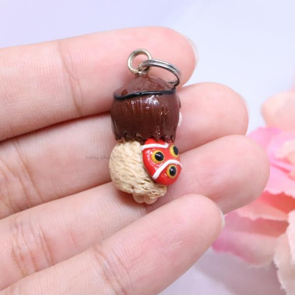 Princess Mononoke Inspired Polymer Clay Charm picture