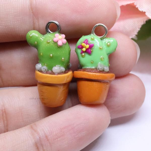 Kawaii Cactus Polymer Clay Charm (2 styles available) picture