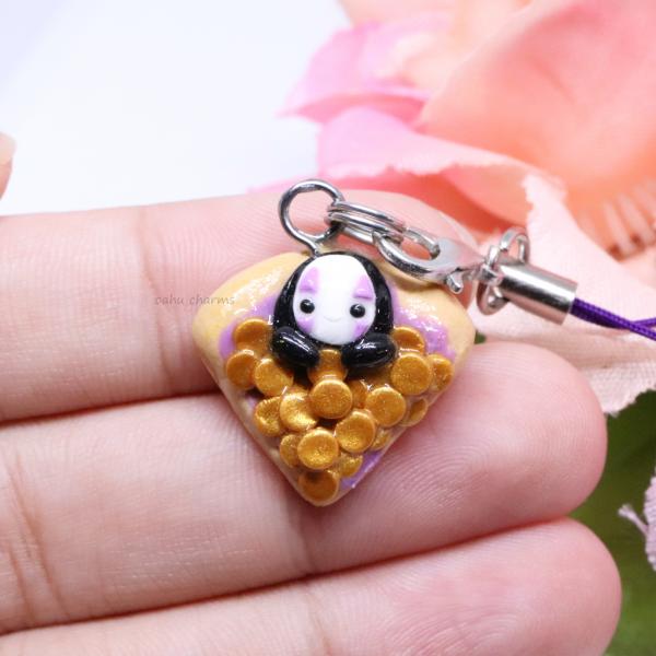 No Face Pizza Polymer Clay Charm picture