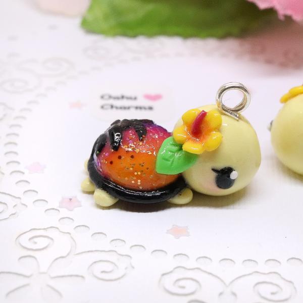 Sunset Turtle Polymer Clay Charms picture