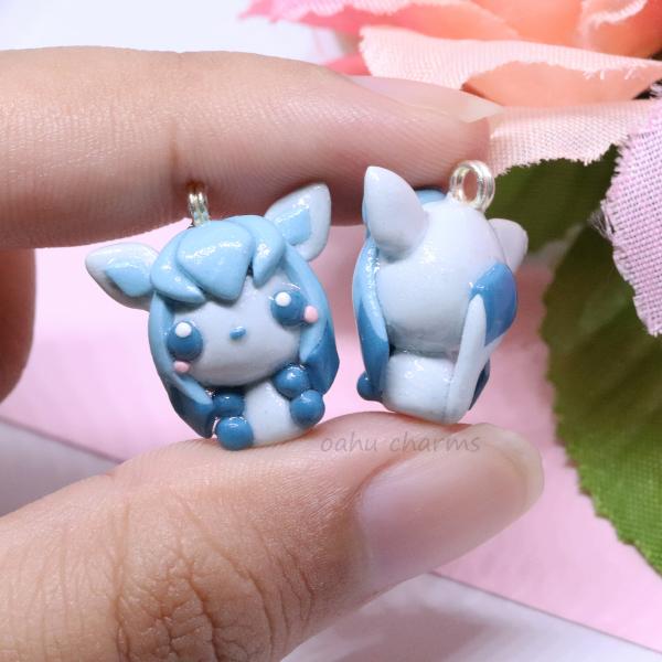 Glaceon Polymer Clay Charm picture