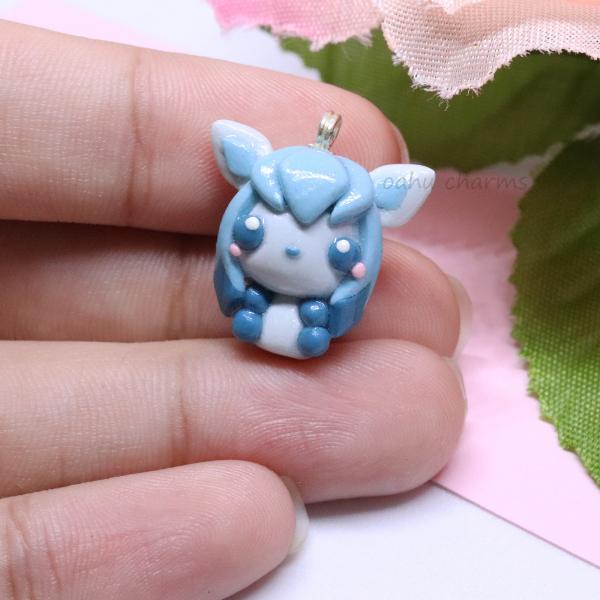 Glaceon Polymer Clay Charm