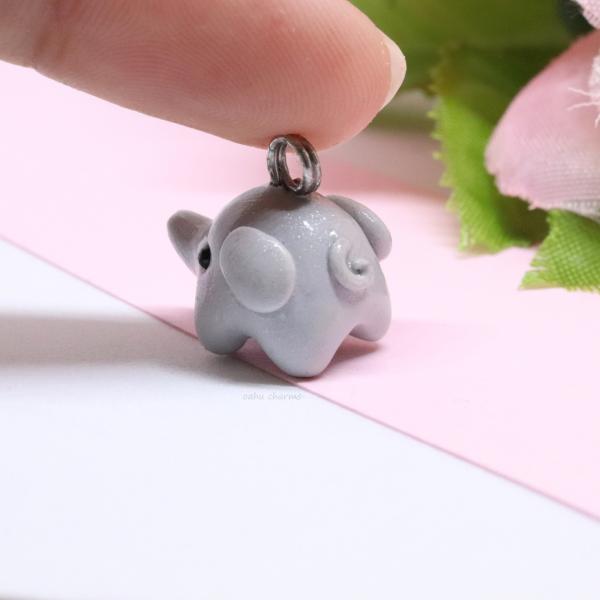 Chubby Elephant Polymer Clay Charm picture