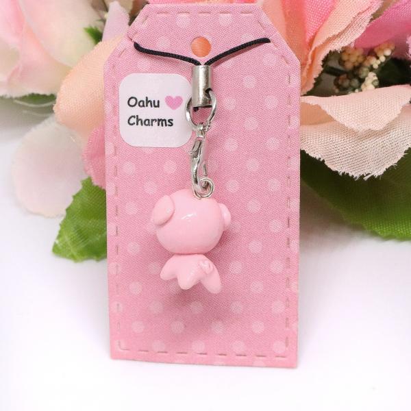 Pink Piggy Polymer Clay Charm picture
