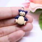 Snorlax Polymer Clay Charm