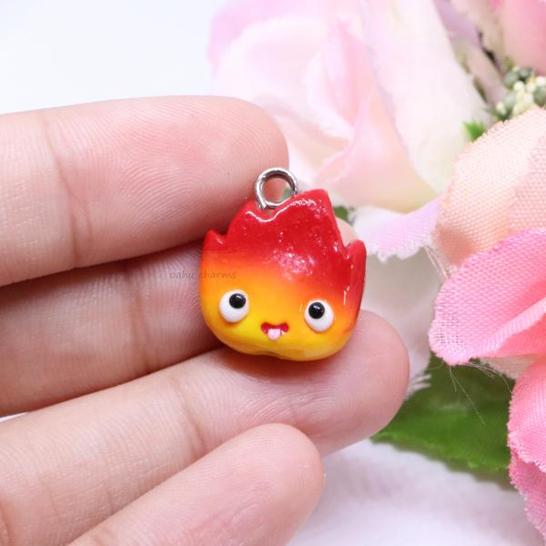 Calcifer Polymer Clay Charm picture