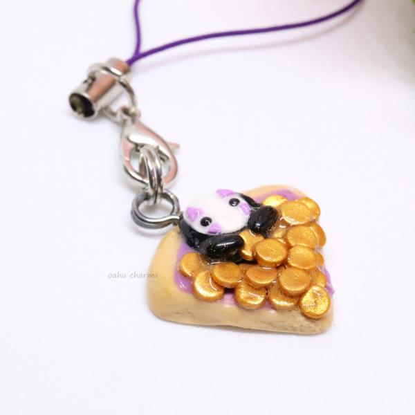 No Face Pizza Polymer Clay Charm picture