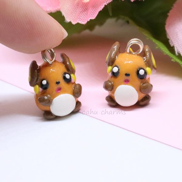 Chubby Raichu Polymer Clay Charm picture