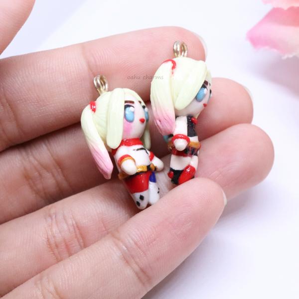 Harley Quinn Inspired Polymer Clay Charm (2 styles available) picture