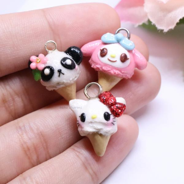 Ice Cream Polymer Clay Charm (3 styles available) picture