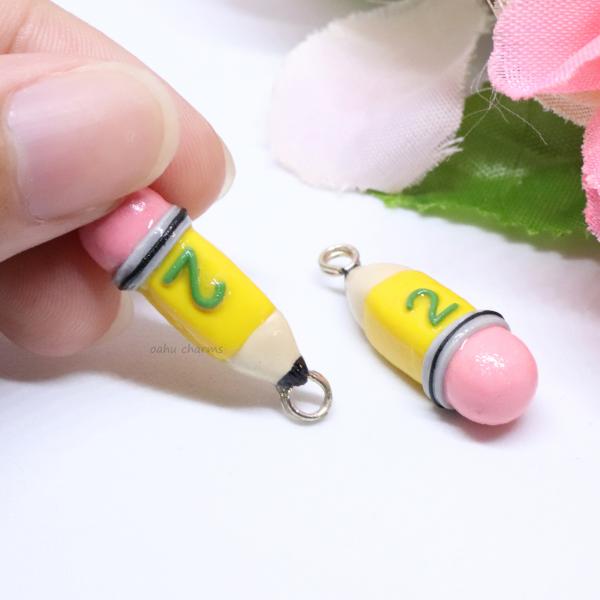 #2 Pencil Polymer Clay Charm picture