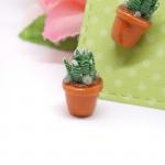 Haworthia Zebra Pot Polymer Clay Charm