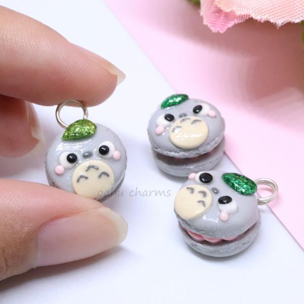 Totoro Macaron Polymer Clay Charm picture