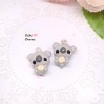 Grey Koala Polymer Clay Charm