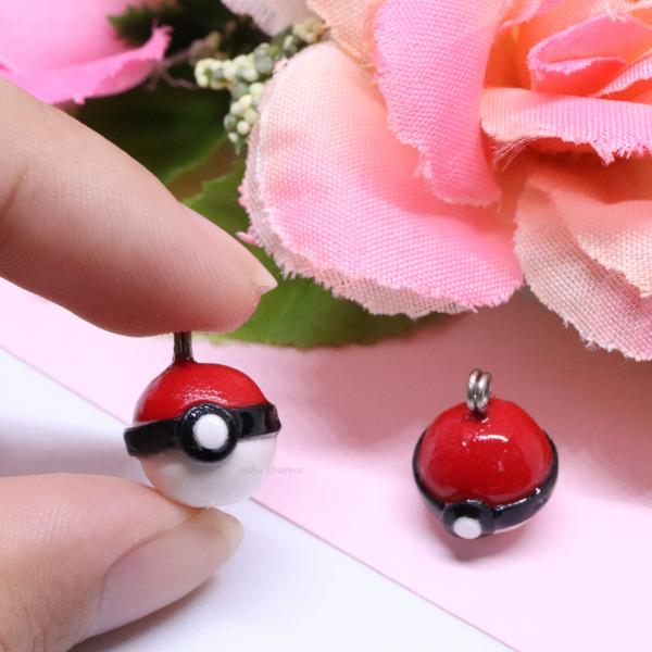 Pokeball Polymer Clay Charm picture