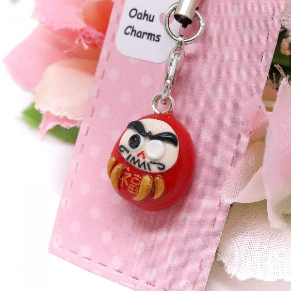 Daruma Polymer Clay Charm picture