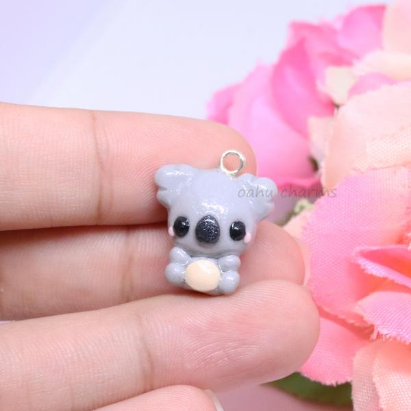 Grey Koala Polymer Clay Charm picture