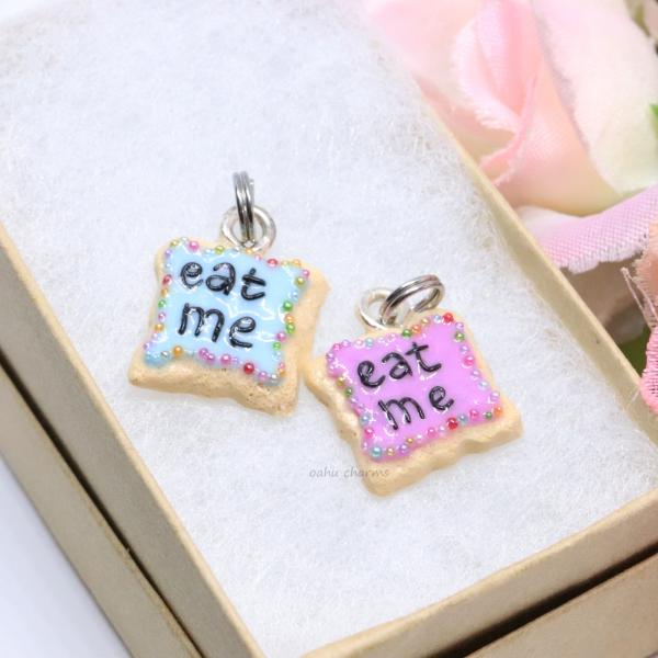 'Eat Me' Cookie Polymer Clay Charm (2 styles available)