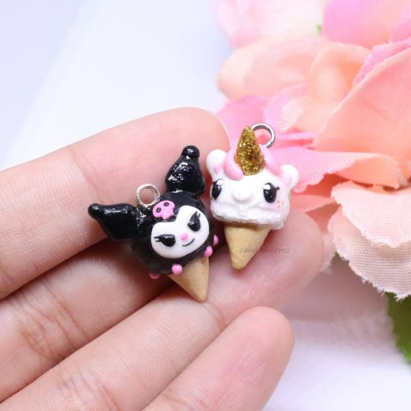Ice Cream Polymer Clay Charm (2 styles available)