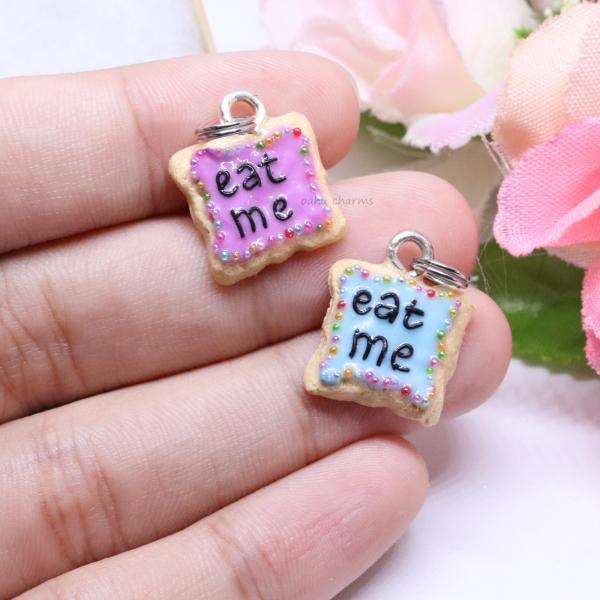 'Eat Me' Cookie Polymer Clay Charm (2 styles available) picture