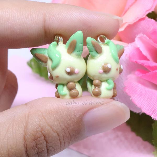 Leafeon Polymer Clay Charm picture