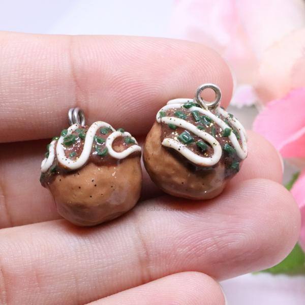 Takoyaki Polymer Clay Charm picture