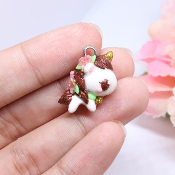 Sakura Unicorn Polymer Clay Charm picture