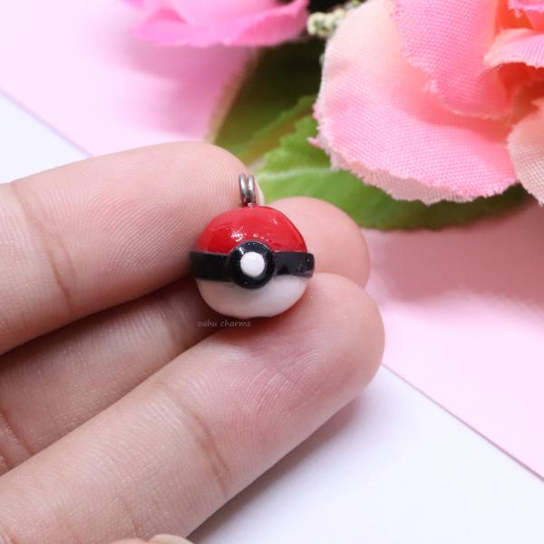 Pokeball Polymer Clay Charm picture