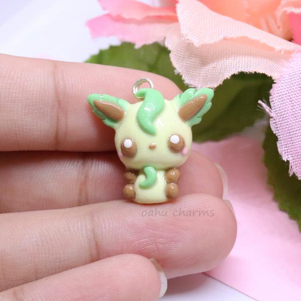 Leafeon Polymer Clay Charm