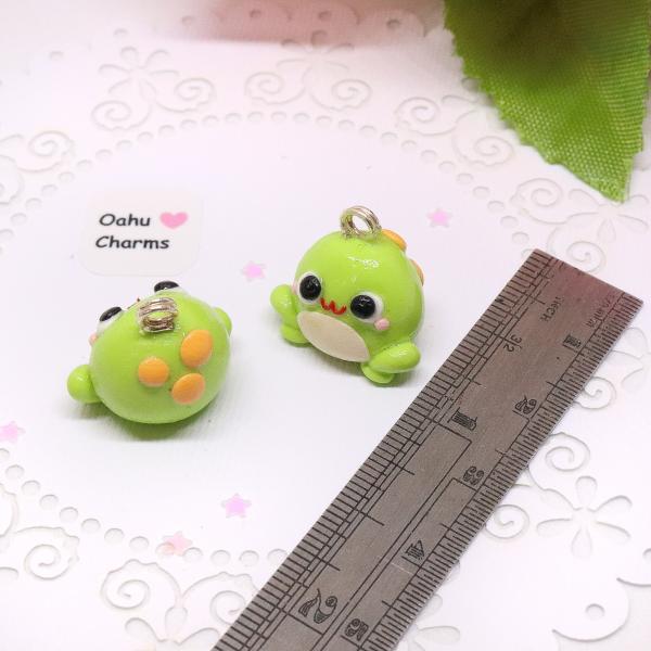 Green Frog Polymer Clay Charm picture