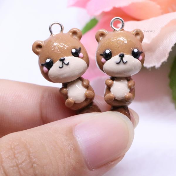 Otter Polymer Clay Charm picture