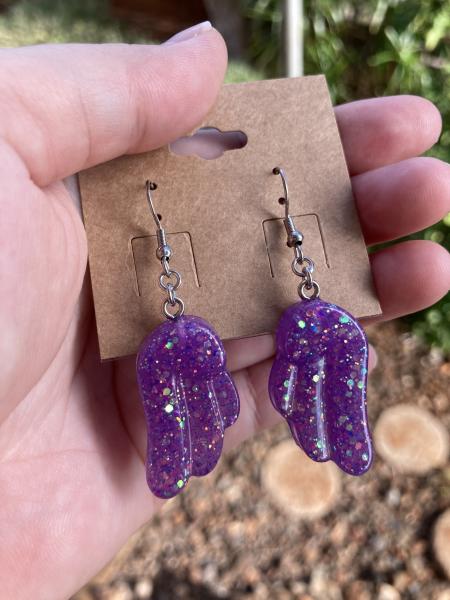 Purple Wing Earrings