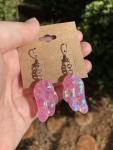 Pink Wing Earrings