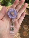 Purple Rilakkuma Badge Reel