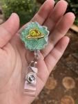 Green Gudetama Badge Reel