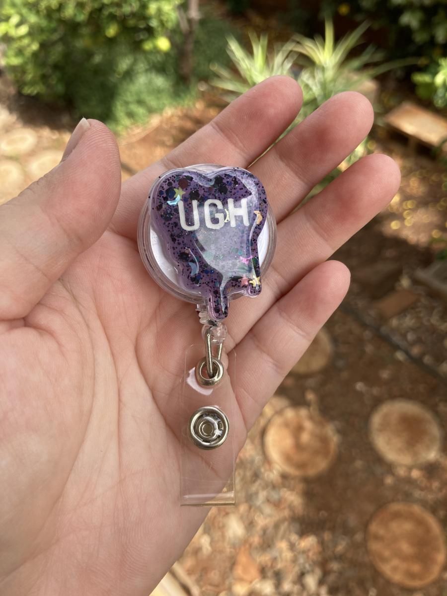 Purple Ugh Badge Reel picture